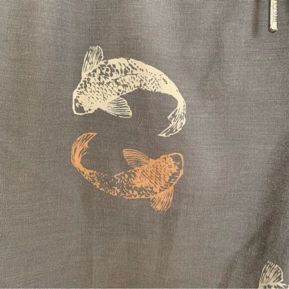 LinkSoul Grey Koi Print Saturday Lined Volley Shorts X Large - Picture 3 of 7